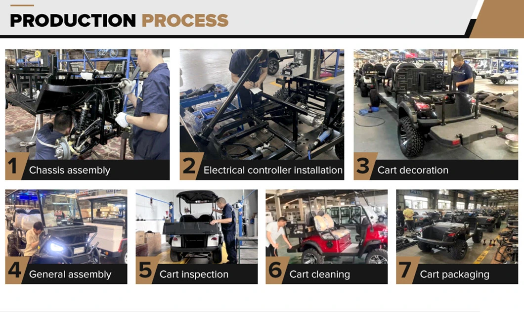 New Mold Electric Golf Cart 4 Disc Brakes New 6 Seater Lsv Golf Cart with Golf Bag Rack