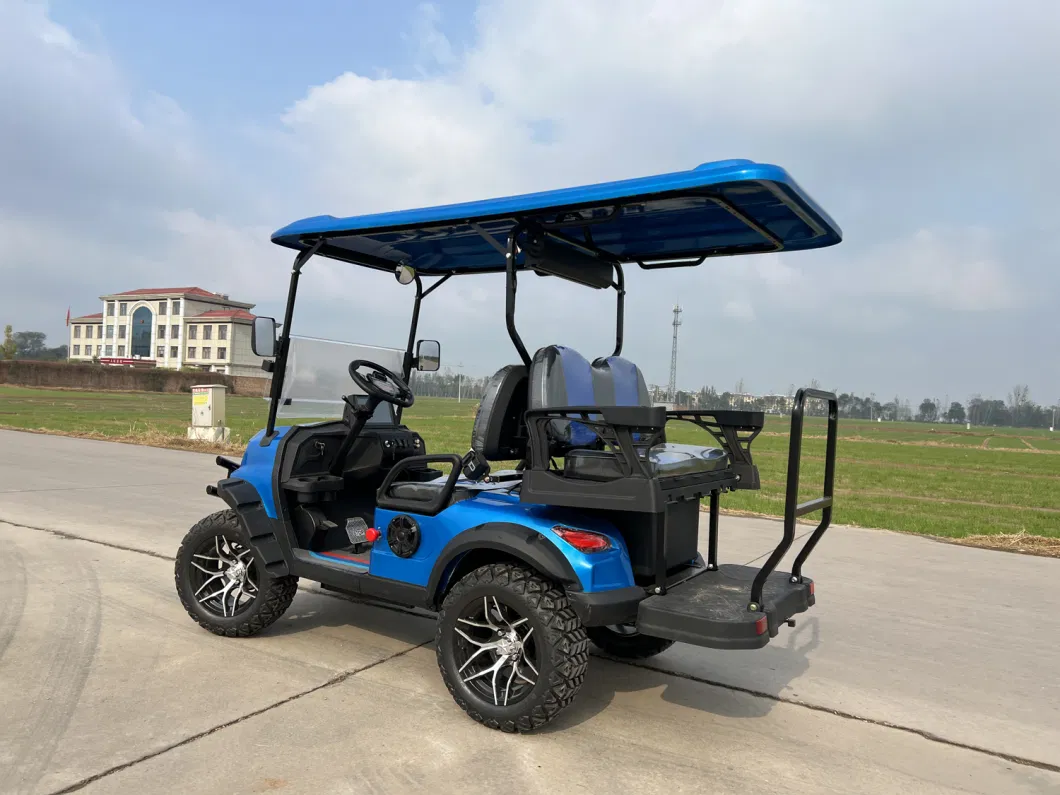 72V Lithium Battery Steel Frame High Power ODM Customized Independent Suspension Disc Brake 2+2 Seater Electric Lifted Golf Cart