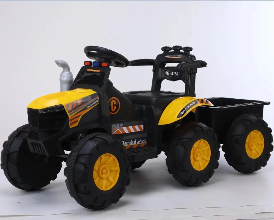 Children&prime;s Electric Tractor Toys Electric Engineering Car Can Sit People with 6 Wheels