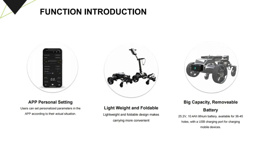 2024 Hot Sale Foldable Electric Golf Cart Follow Me Golf Caddy Remote Control Golf Trolley with Lithium Battery