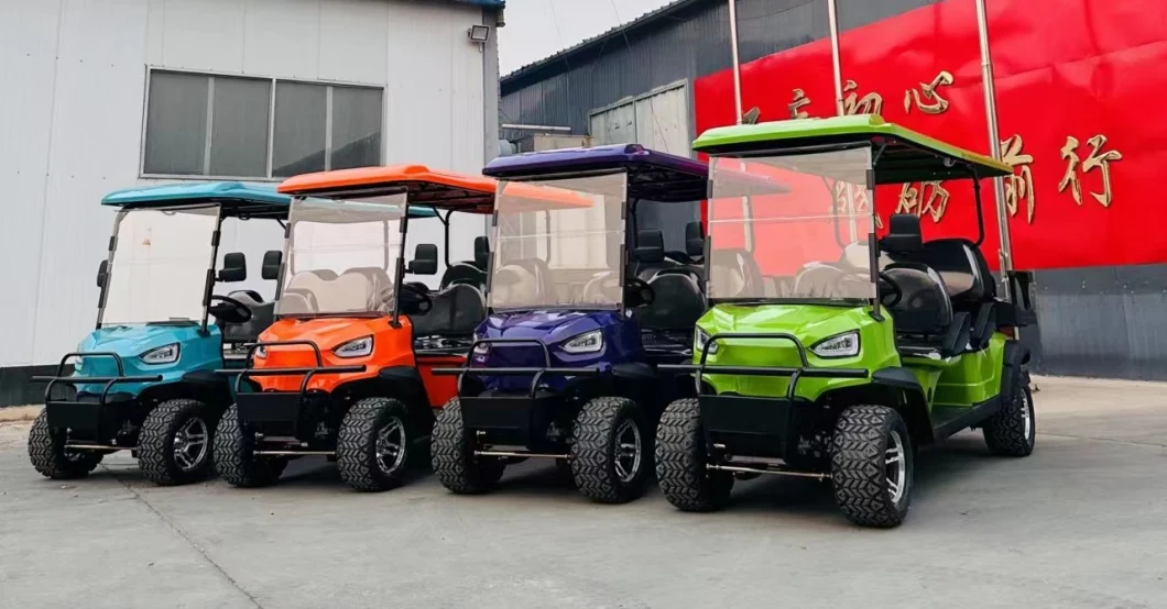 Gasoline Golf Cart off-Road Utility Sightseeing Car 4-Wheeled Golf Cart Hotel Factory Reception