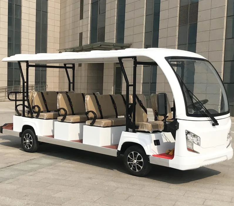 Qingdao Supplier Tourist Bus Hot Sale 14 Seat Electric Mini Sightseeing Bus Electric Vehicle with Doors