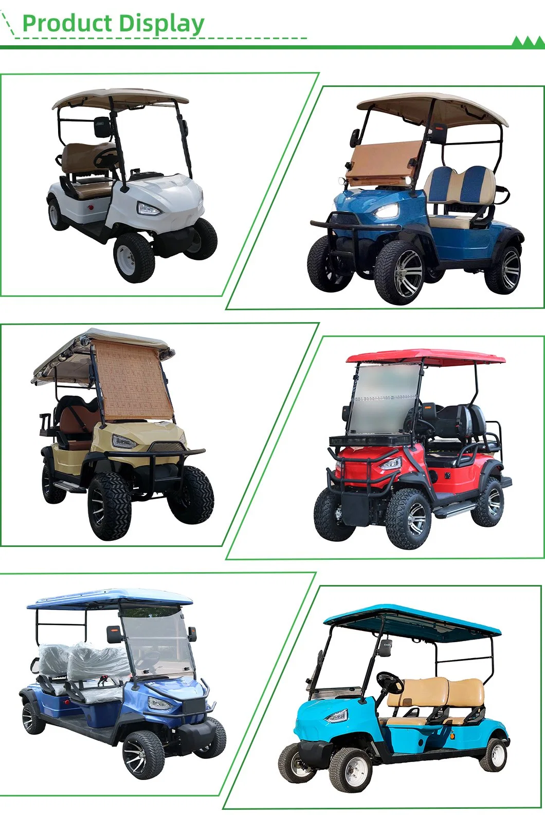 Hotel Sightseeing Utility 4 Person Electric Golf Cart Street Legal Hunting Golf Car