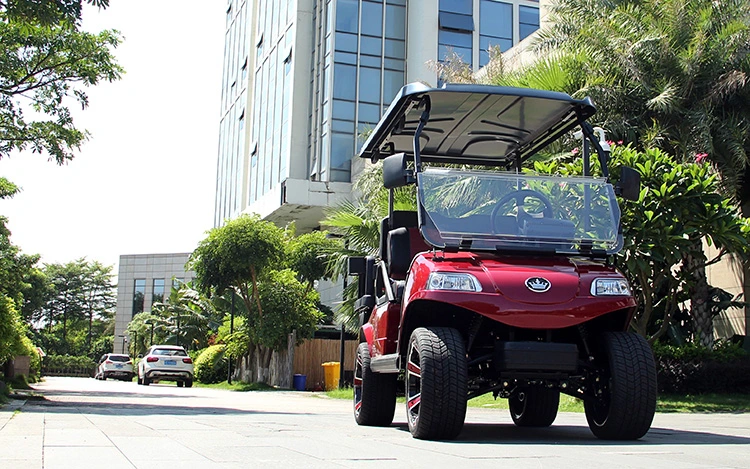 4 Seater Golf Cart with Large Storage Compartments Electric Car 14 Inch Wheel