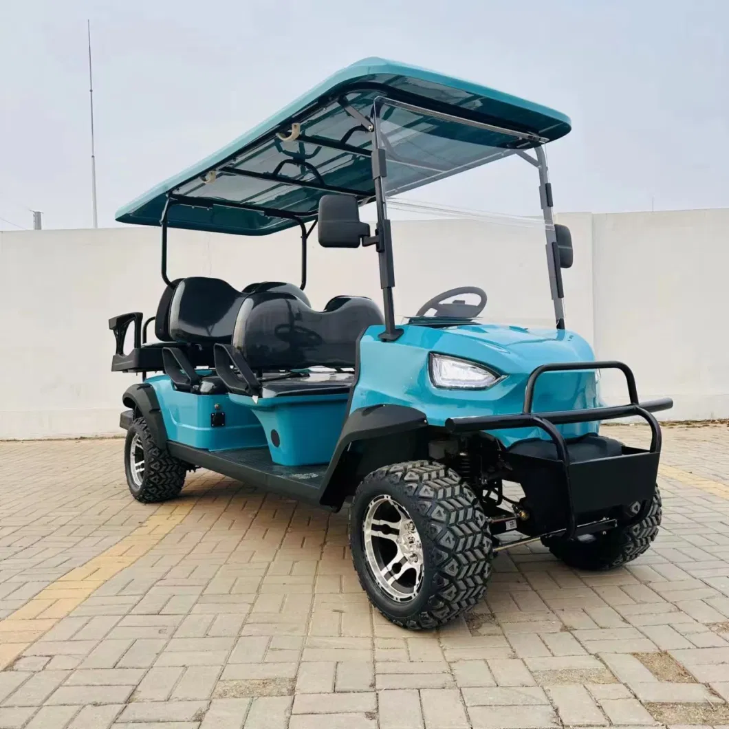 Go Kart 4 Passengers Golf Cart Rear 2 Seats Electric Golf Cart