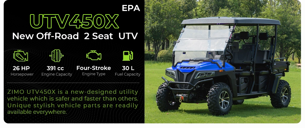 2024 New 2 Seat 4 Seater Off Road 4X4 Gasoline UTV Electric Buggy Kart Farm Utility Vehicle