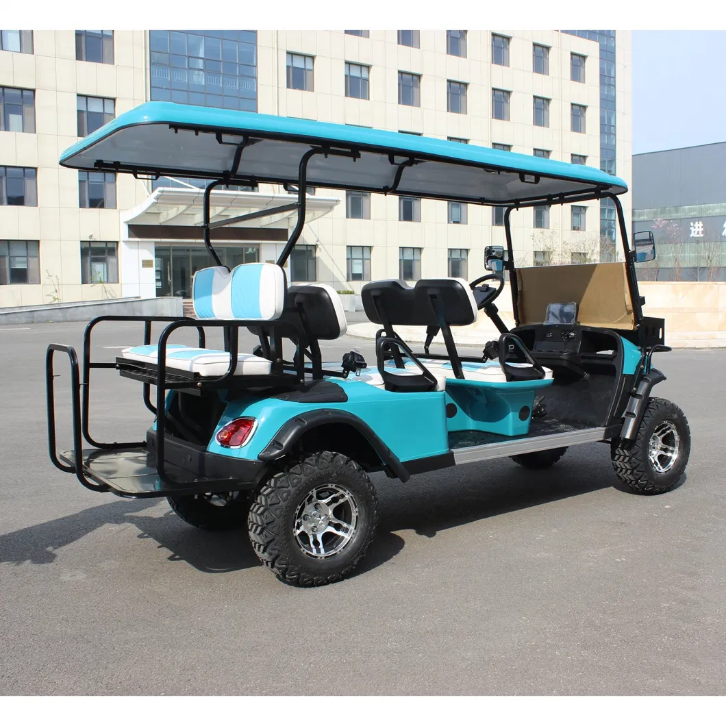 Lithium Battery 100km Mileage 6 Seats Electric Hunting Golf Buggy