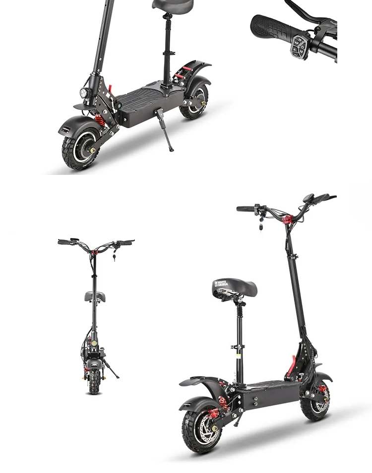 High-Power Dual-Motor 60V2000W Fast off-Road Electric Scooter Adult Foldable Substitute Vehicle with Lithium Battery