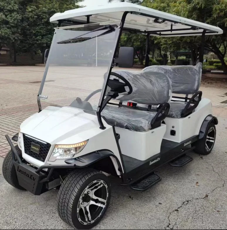 Electric Sightseeing Bus Golf Car Battery Powered 4 Seater Golf Car