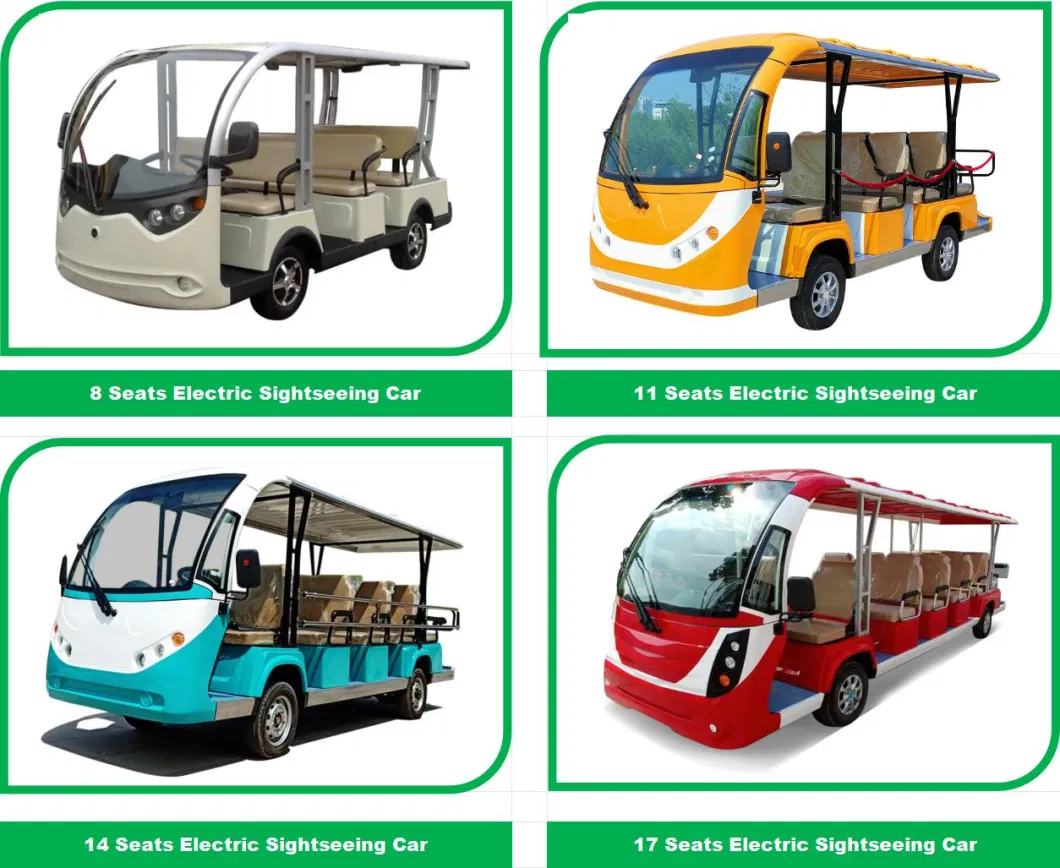 Qingdao Supplier Tourist Bus Hot Sale 14 Seat Electric Mini Sightseeing Bus Electric Vehicle with Doors