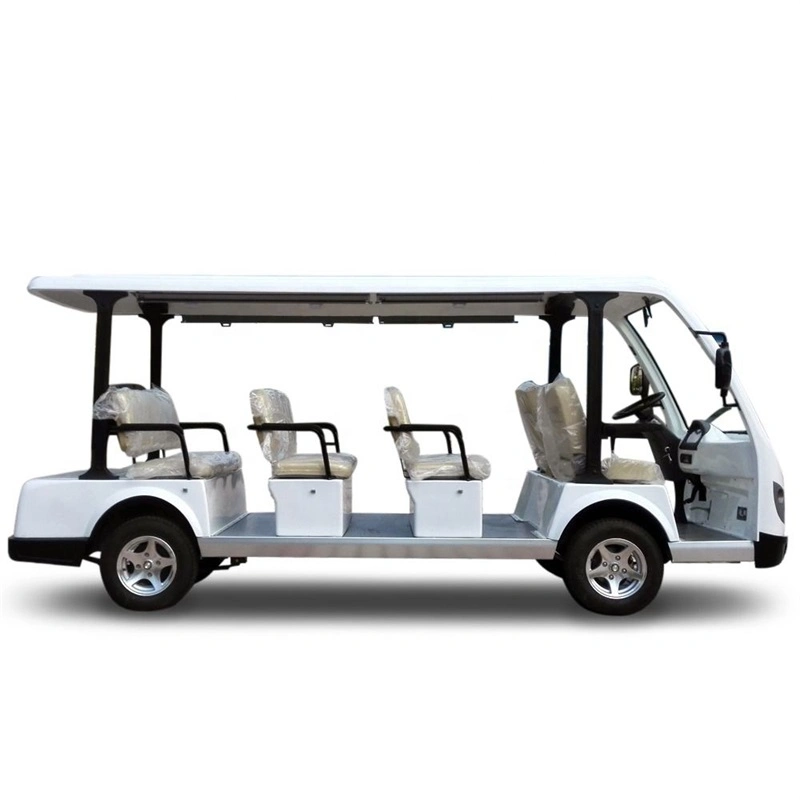 CE Certification Evolution 72V Lithium Battery New Electric 11 Seater Sightseeing Solar Electric Golf Carts