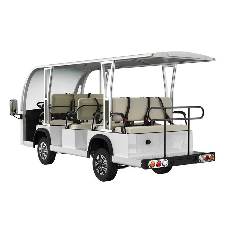CE Certification Evolution 72V Lithium Battery New Electric 11 Seater Sightseeing Solar Electric Golf Carts
