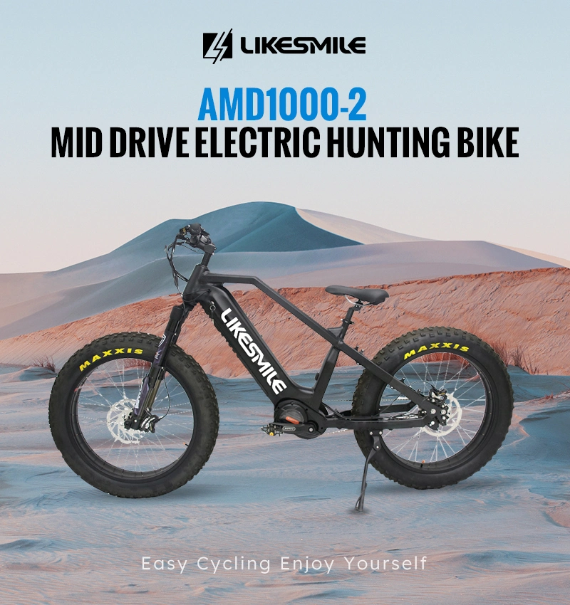 AMD1000-2 Dual Battery Hunting Bikes Power Electric Fat Tire Bike 48V 1000W Electric Vehicle