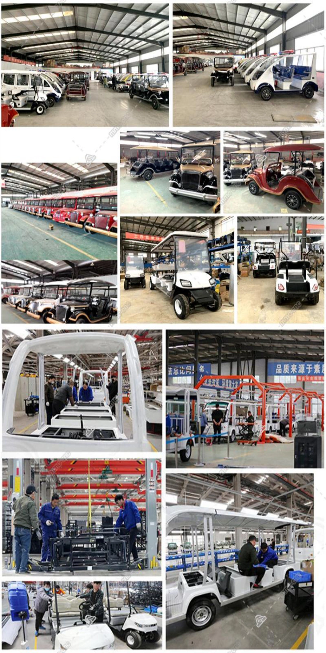 6 Seaters Small Cart Agriculture Factory Airport Transport Hunting All Terrain Battery Power Sport Club Car Modified Custom Cool Electric Golf Cart Mini Car
