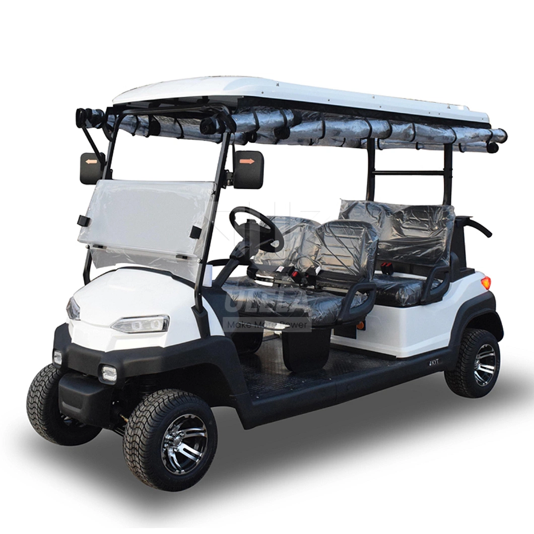 Ulela 4 Passenger Golf Car Dealer Steel Frame Golf Cart 6 Seater Electric Lithium China 4 Seater Golf Car