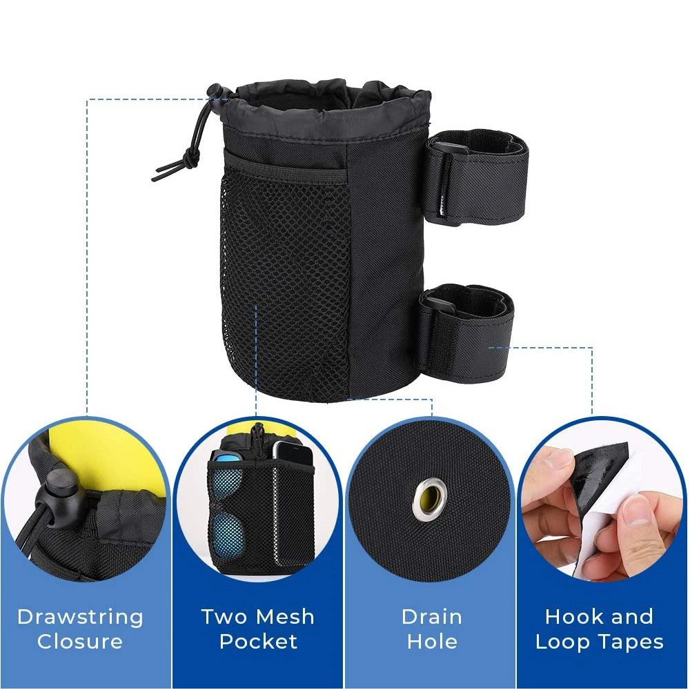 Universal Drink Holder Accessories Water Bottle Holder with Net Pocket Ci21703