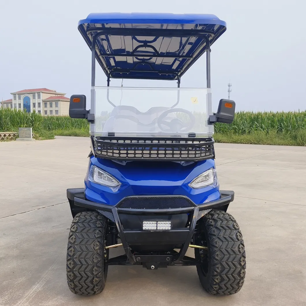 60V Lithium Battery 6 Seater Electric Hunting Lifted Golf Cart for Golf Clubs