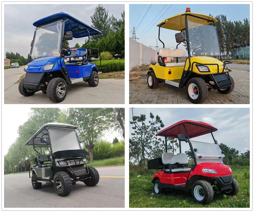 Small 4-Wheel Electric Power Tourist Trolley Cart Auto Single Seat Club Mini Vintage Vehicle Hunting SUV EV Electrical Passenger Sightseeing Buggy Golf Car