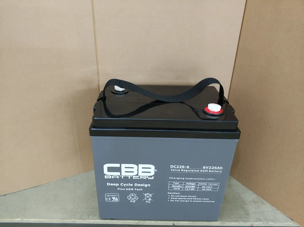 Cbb AGM Deep Cycle Traction 6V226ah Golf Cart Battery Instead of Trojan T105