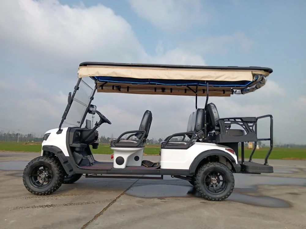 Street Legal Personal Lifted New Model Golf Scooter 48V 72V Lithium Battery Hunting Electric Golf Buggy 4+2 Seater Golf Cart