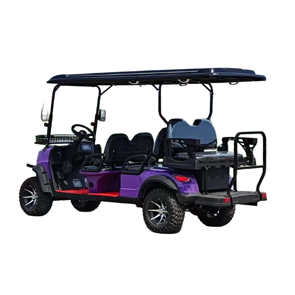 48V 4 Wheel 4+2 Seater Electric Golf Carts New Chinese Travel Electric 6 People Golf Cart