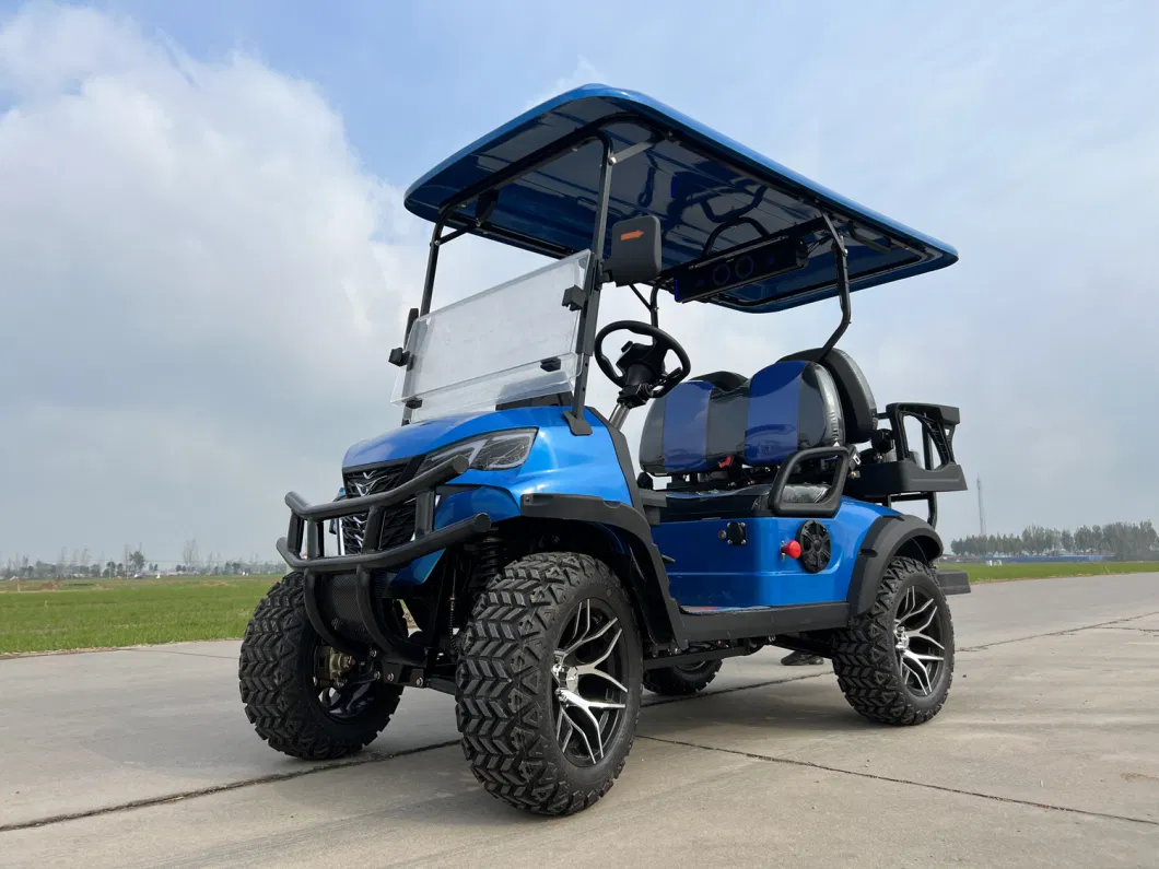 72V Lithium Battery Steel Frame High Power ODM Customized Independent Suspension Disc Brake 2+2 Seater Electric Lifted Golf Cart