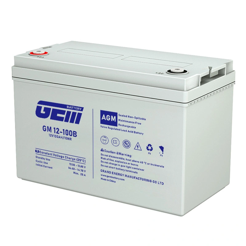 GEM Battery 12V 100AH Lead Acid Battery for Machine/Wheelchair/UPS/Security/Golf Cart/Solar Power/Cleaning Machine