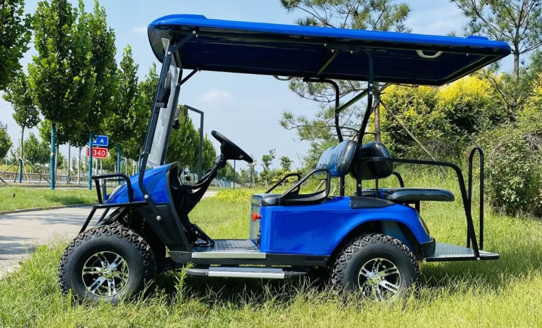 Blue 4 Seater Lead-Acid Battery off-Road Electric Golf Cars