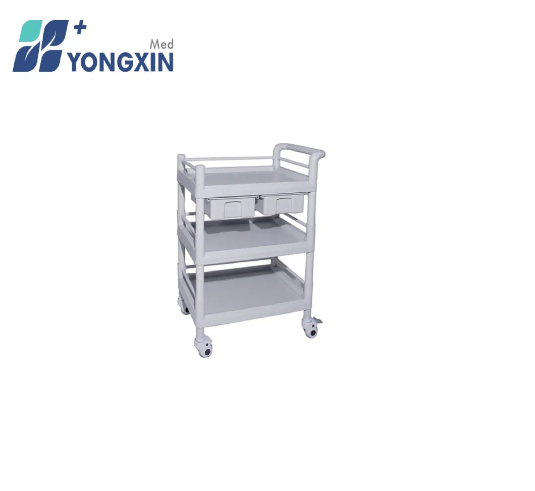 Yx-Ut301A Factory Price Hot Selling Hospital Medical Emergency ABS Utility Trolley Carts