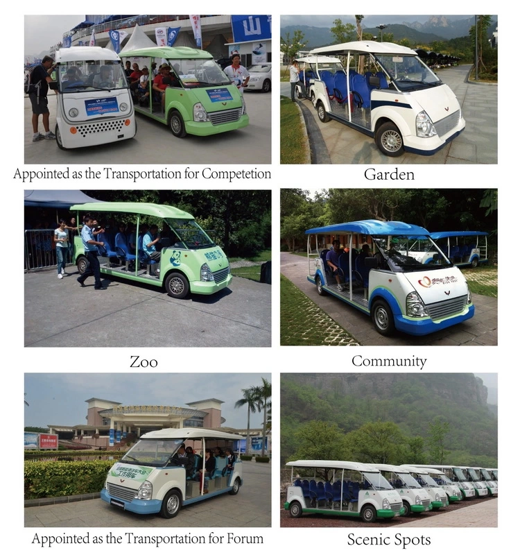 Smart 18 Seater Gasoline Lsv Electric Sightseeing Cart and Golf Trolley Hot Sales in China
