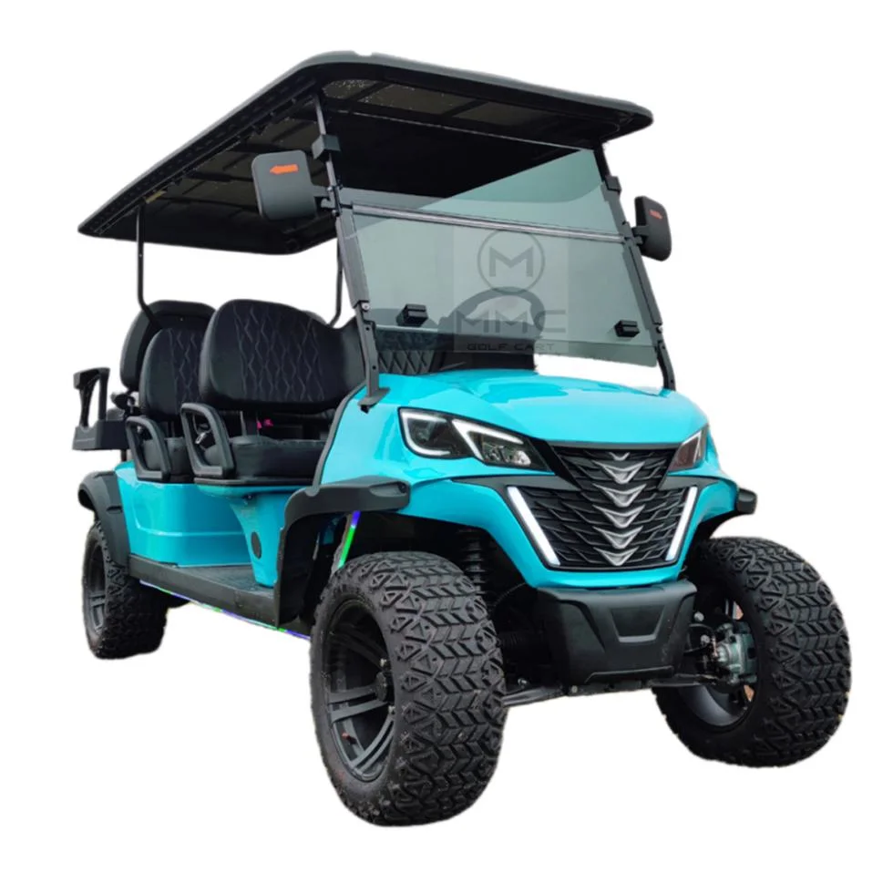 4 Wheel Electric Hunting Club Street Legal Utility Vehicle Car Electric Lithium Pool Tourist Sightseeing Car 2+2 Seater Golf Cart