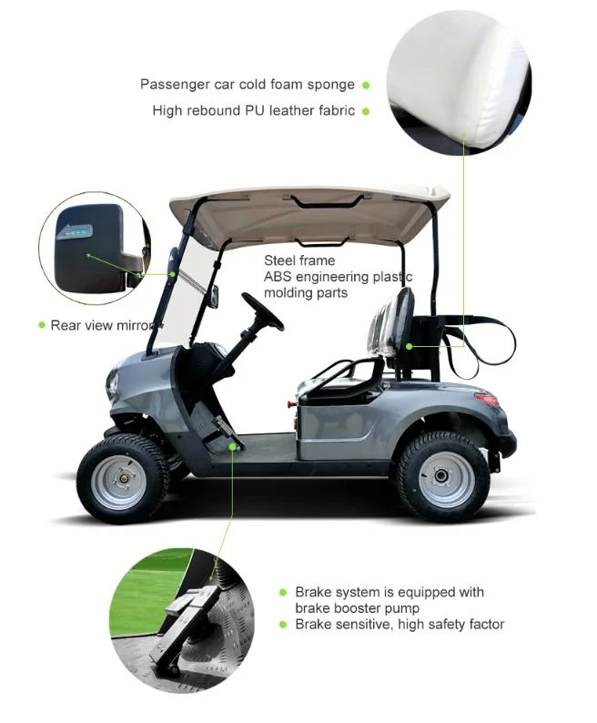 Excellent Hill Climbing and Parking Ability Electric Golf Carts with Four Seats