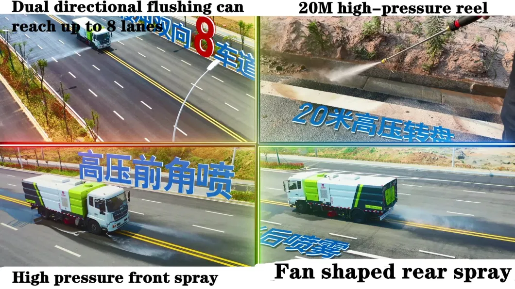 China Klf Cleaning Vehicle Manufacturer Electric Wash Sweep Truck with CCC