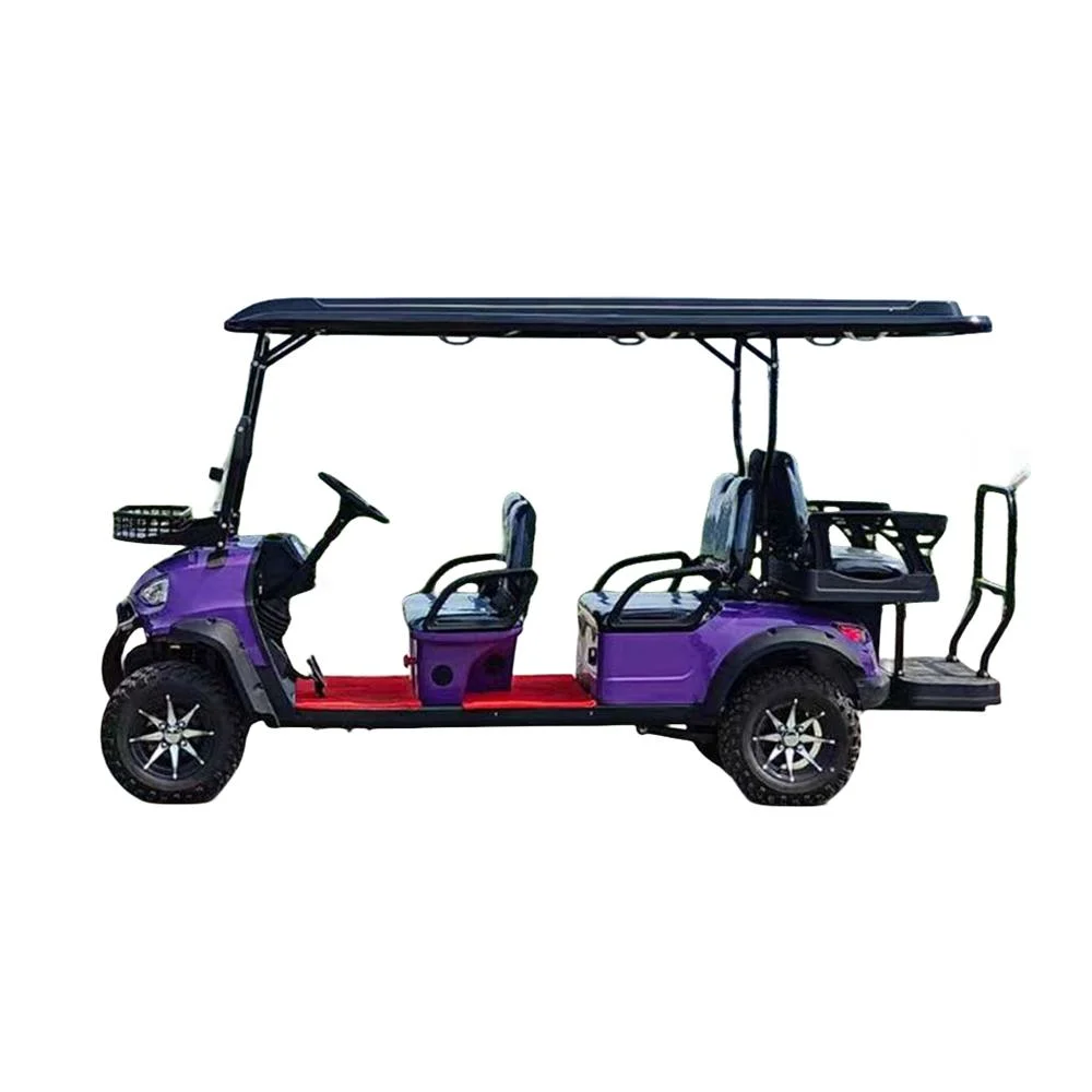 48V 4 Wheel 4+2 Seater Electric Golf Carts New Chinese Travel Electric 6 People Golf Cart