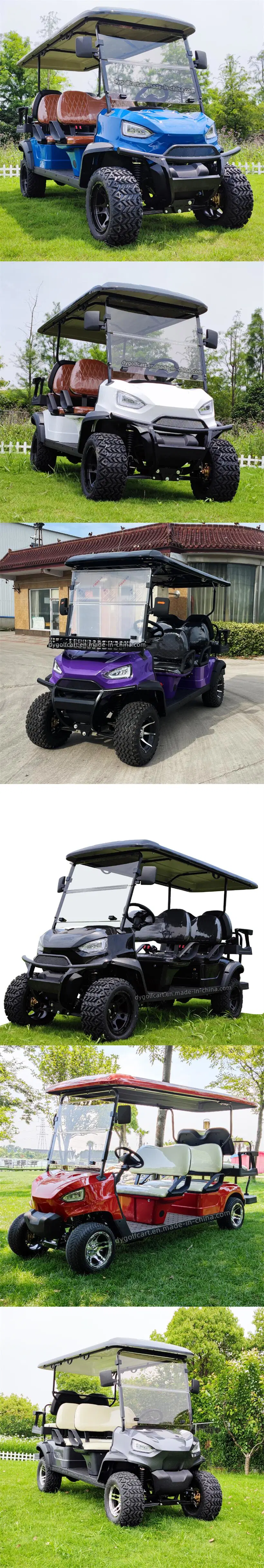 72V Lithium Battery AC Motor Custom 6 Seats Golf Cart Have Ready Goods Electric Golf Cart