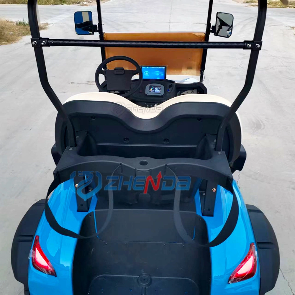 72V AC Motor Lithium Ion Battery 2 Seat Electric Utility Golf Cart Truck Vehicle with Aluminum Cargo Box