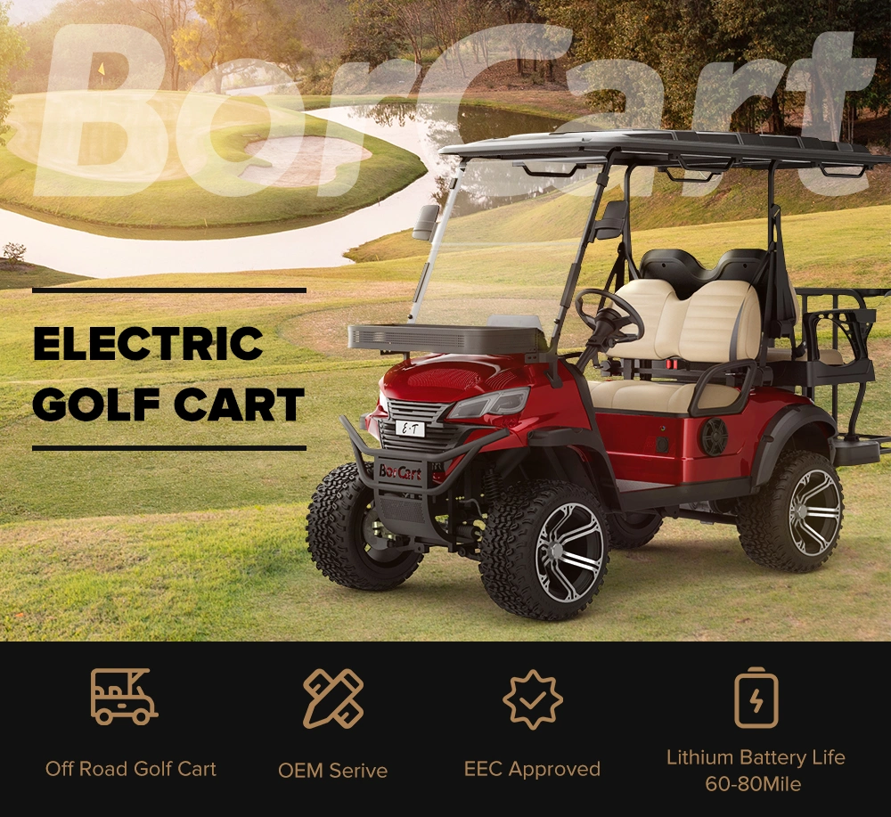 Chinese 72V Electric Golf Cart 4 Seater 7kw Lithium off Road Golf Cart Hunting Golf Buggy