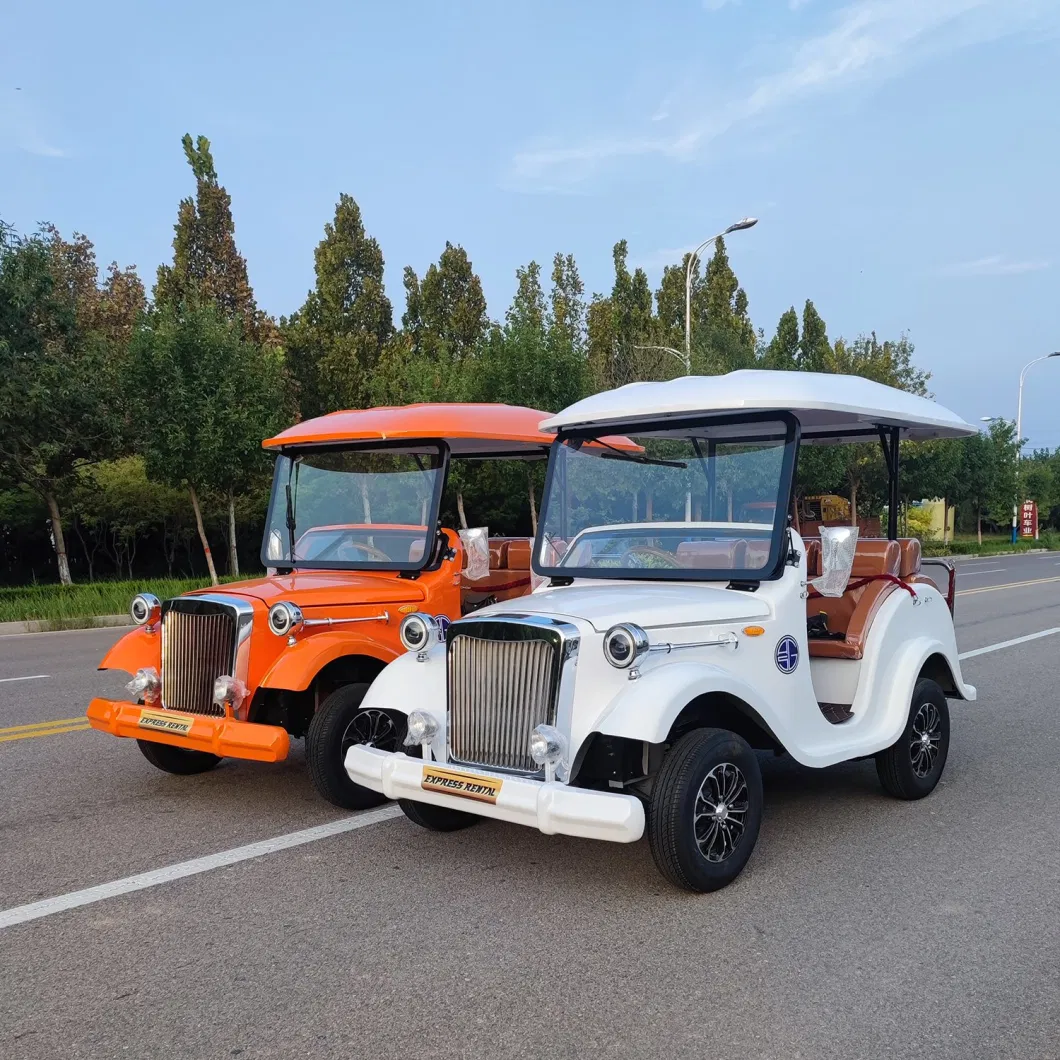 Powerful 100 Kw Mileage Tourist Coach Electric Sightseeing Antique Vehicle