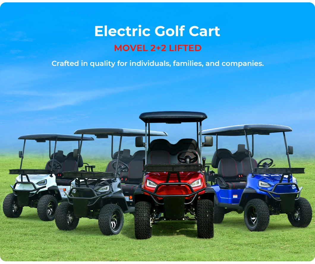 Popular Red Blue 4X4 Electric Off Road Hunting Golf Carts for Sale