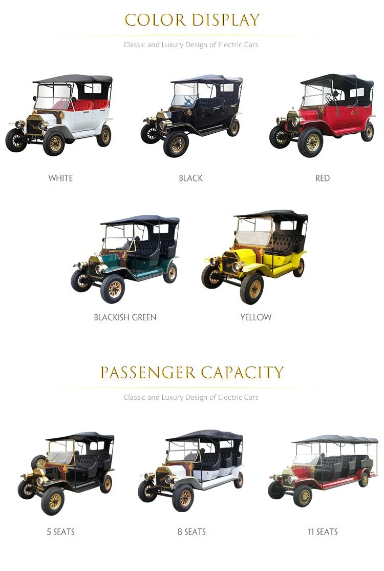 Ce Certification Mini 5 Passenger Vintage Electric Golf Cart