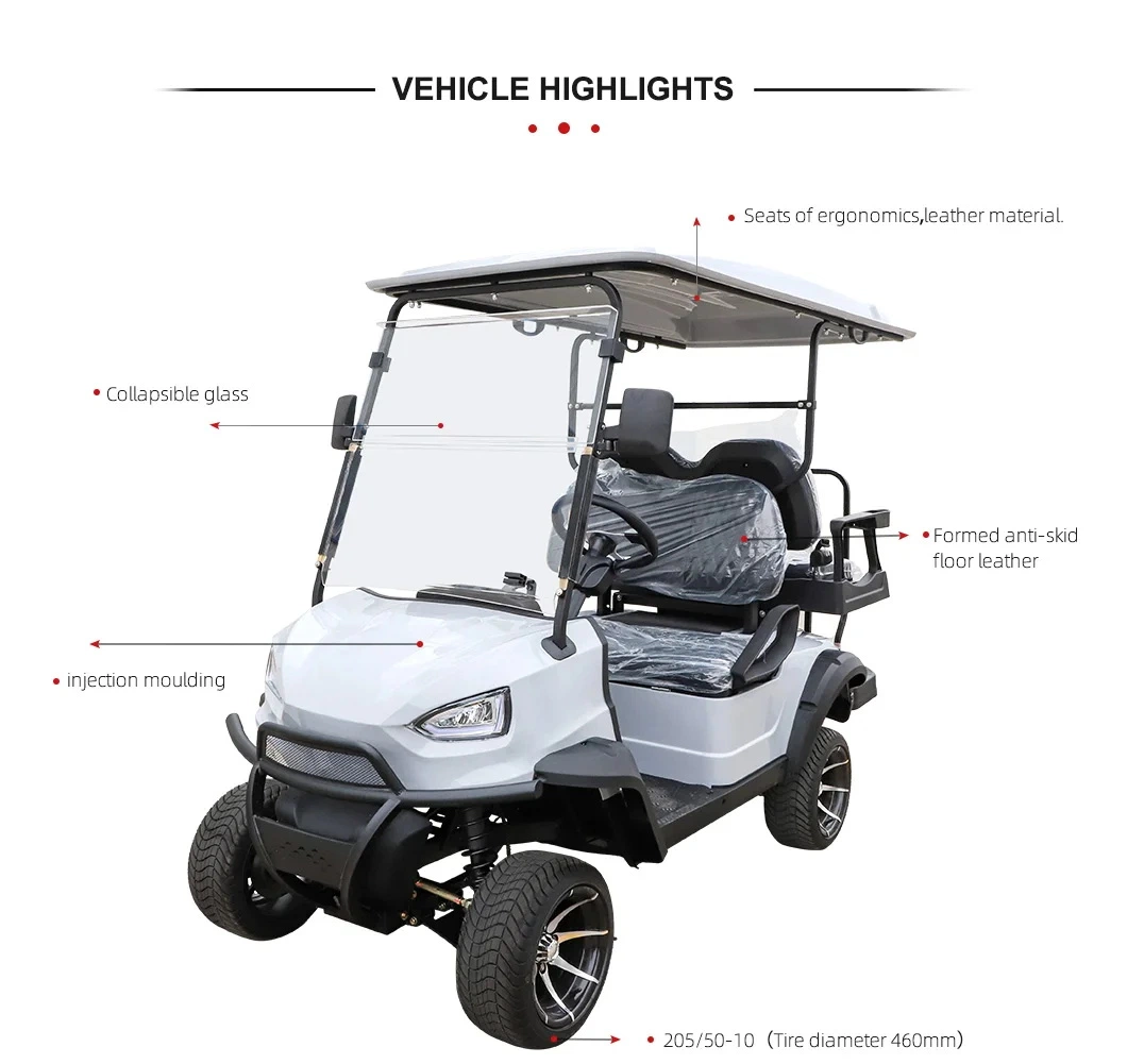 Custom 2+2 Seat Mini on Road Electric Golf Buggy Cart with Large Screen Control Panel