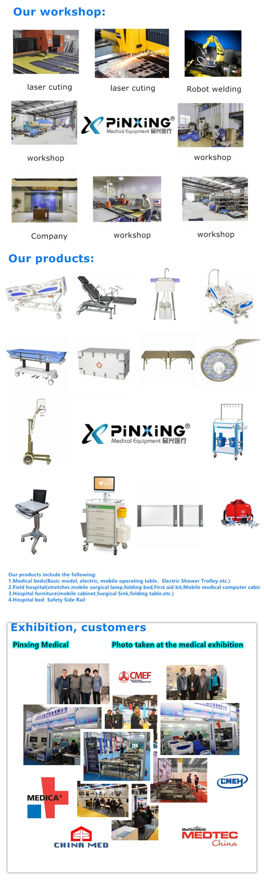 Hydraulic Shower Trolley for Burn Patient or People with Limited Mobility