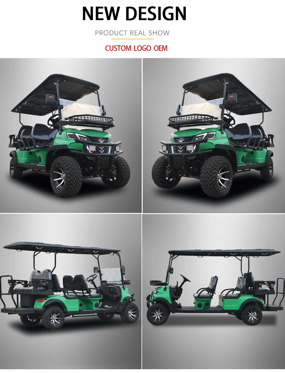 Cheap Luxury 4+2 Seater Low Speed Vehicle Electric Golf Cart for Sale