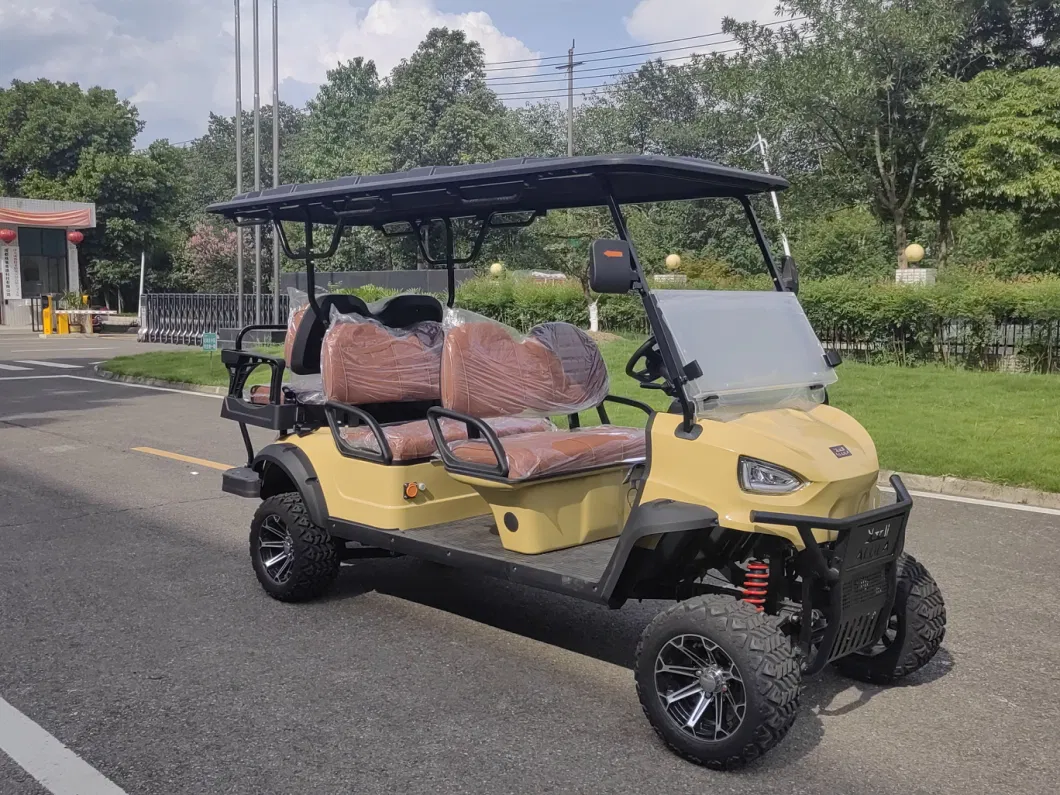 Energy-Efficient Battery Powered Beautiful Customized 48V 6 Passengers Electric Golf Cart
