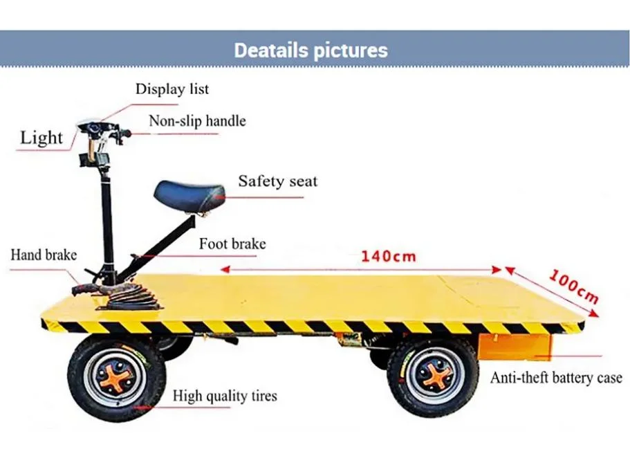 Electric Flatbed Cargo Vehicles Construction Sites Electric Trolley Could Add Removable Guardrails