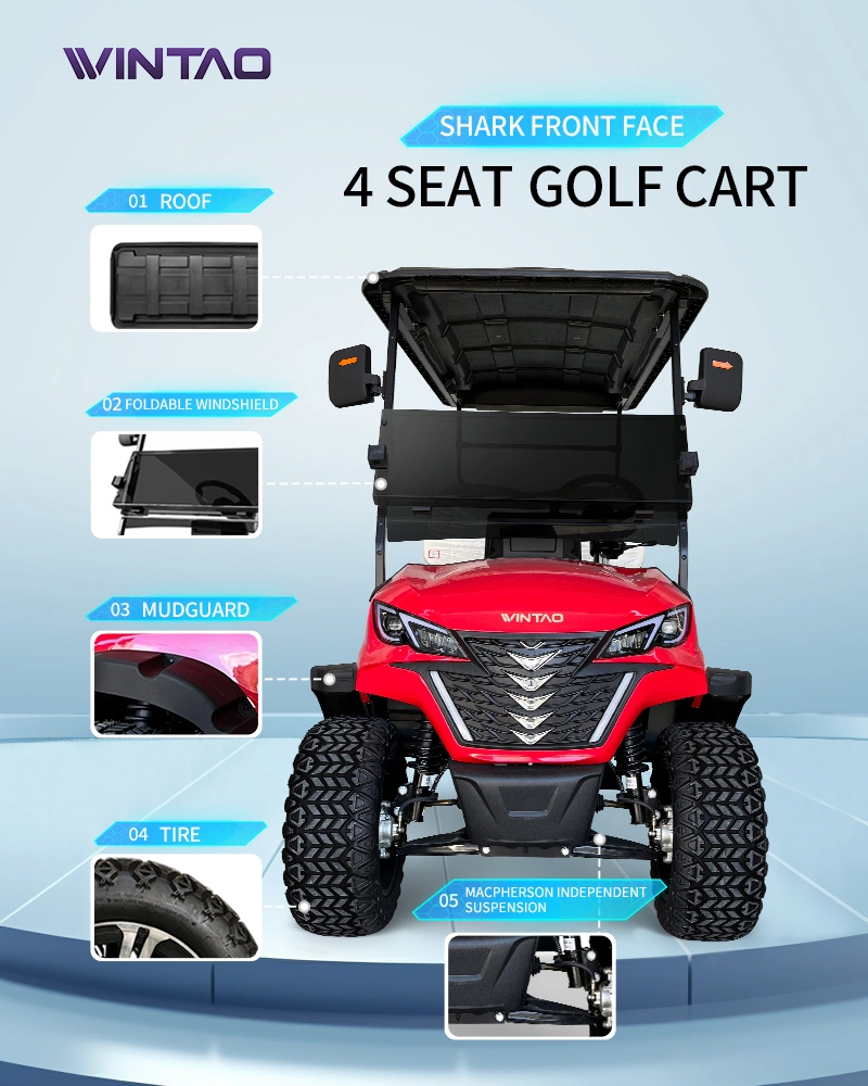 Wintao Latest Model 4 Seats Golf Cart Electric Golf Car