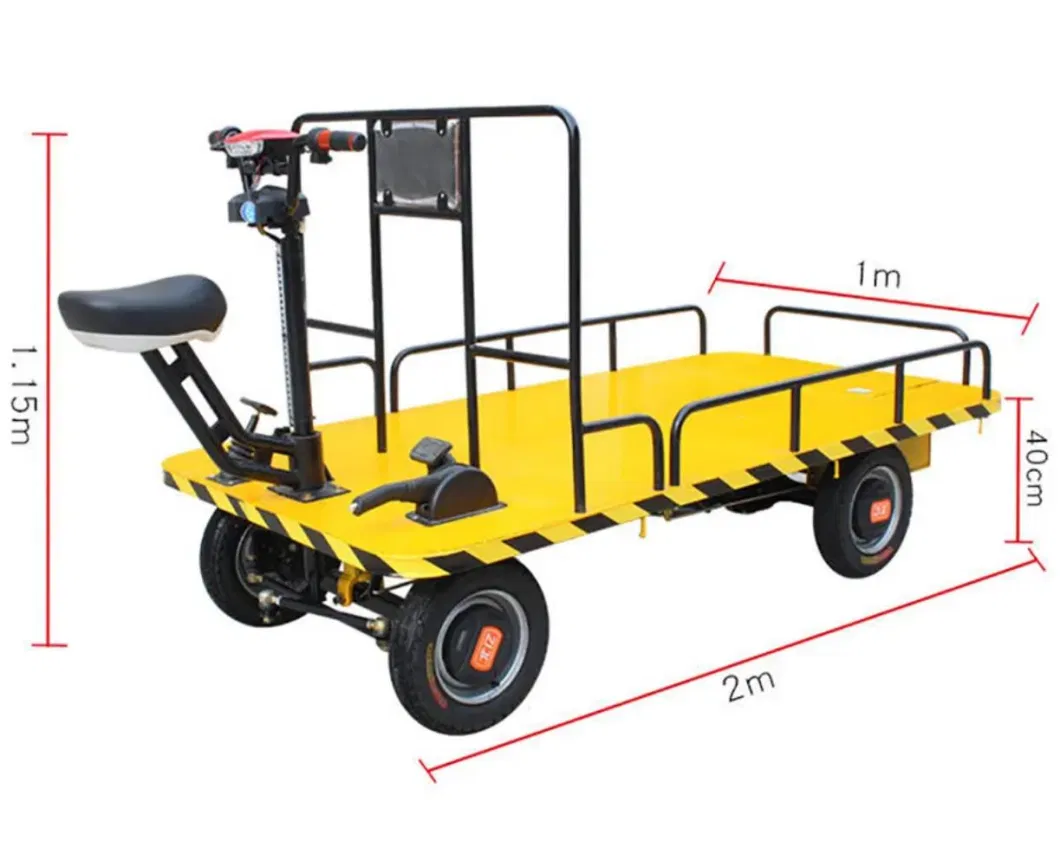 Electric Flatbed Cargo Vehicles Construction Sites Electric Trolley Could Add Removable Guardrails