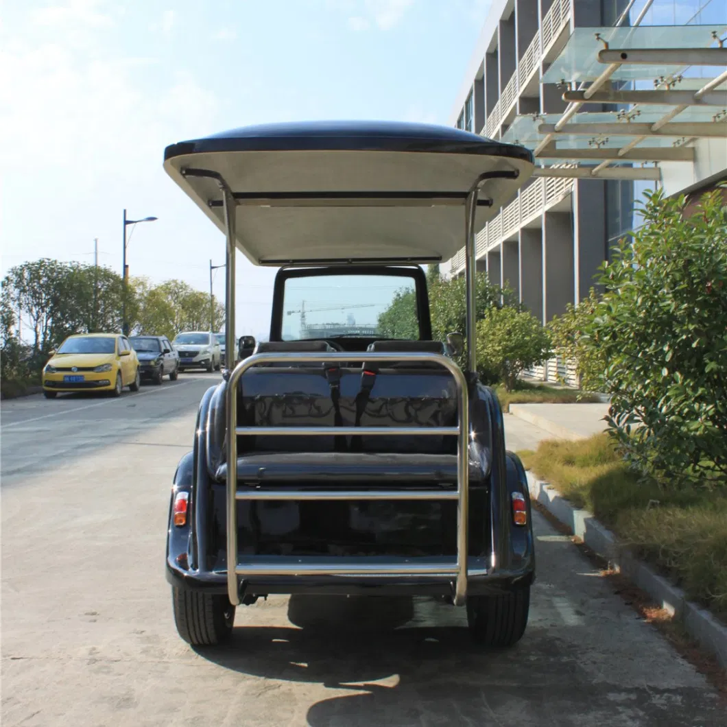 Top Quality Antique 4 Rows Classic Golf Car 5kw Electric Tourist Vehicle