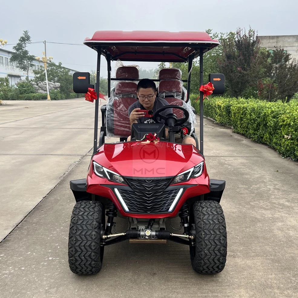 CE Approved Lithium Battery Golf Car 48V Adults Scooter Solar Panels Powered 4 6 Seater off Road Beach Buggy Electric Golf Cart