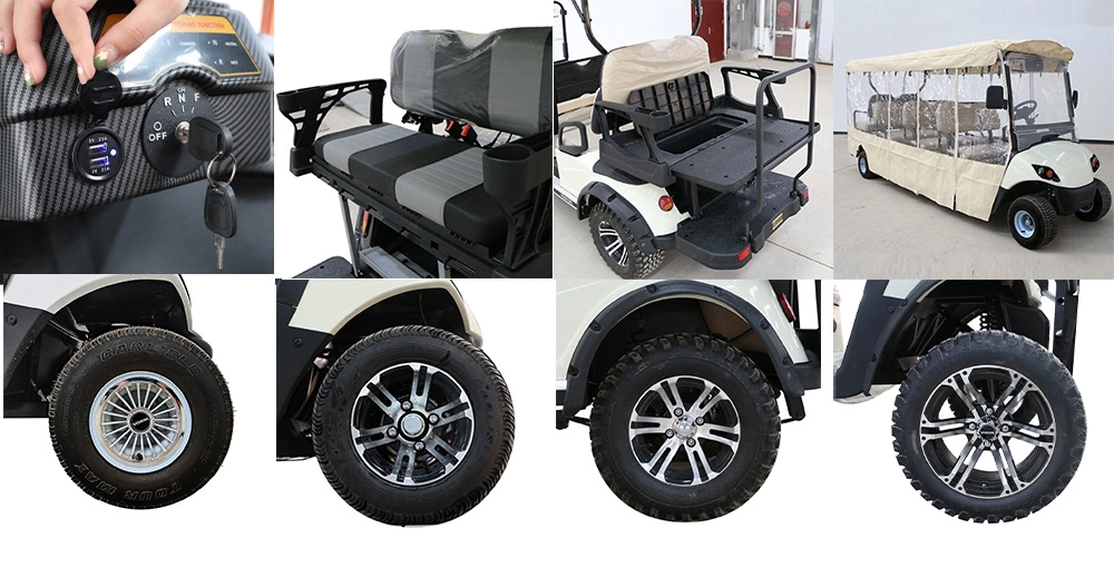 Wholesale Long Range 4 People 4 Wheel Electric Golf Cart Sightseeing Car